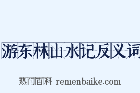 游东林山水记反义词是什么意思的图片